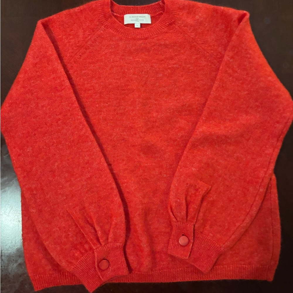 Sezane Vibrant Red Louisa Jumper, medium